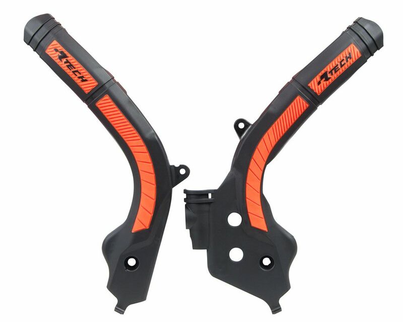RACETECH Bi-Material Rahmenschutz Schwarz/Orange RACETECH Bi-Material Rahmenschutz Schwarz/Orange