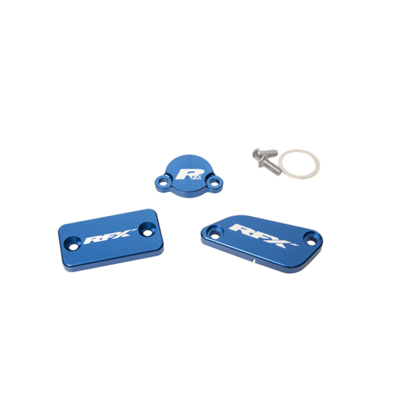 RFX Pro Satz Behälterabdeckung (Blau) - passend für KTM SX65/85 (Brembo Bremsen und Magura Kupplung)