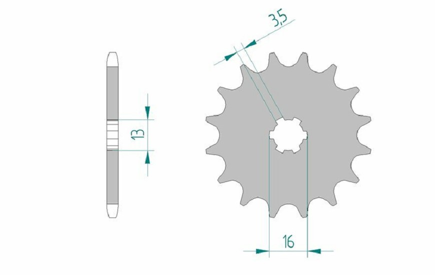 AFAM Standard Stahlritzel vorne 27100 - 420 AFAM Standard Stahlritzel vorne 27100 - 420