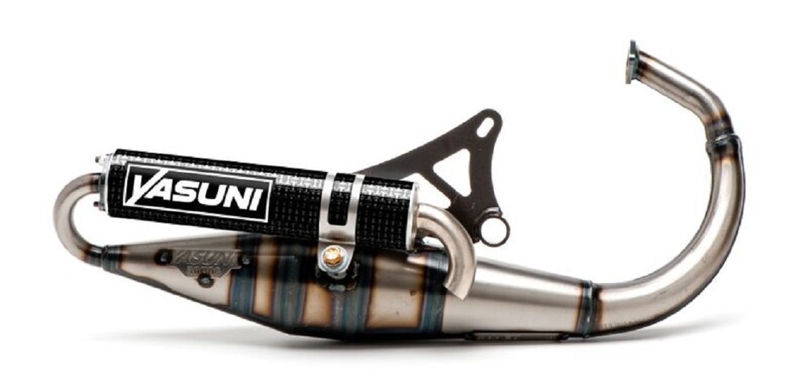 YASUNI Scooter Z Komplett Auspuff - Stahl/Carbon Look YASUNI Scooter Z Komplett Auspuff - Stahl/Carbon Look