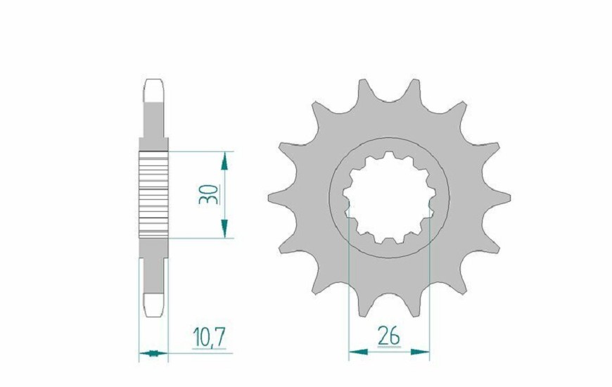 AFAM Kettenkit 525XSR2 15/45 Super-verstärkt - Standard Kettenrad 12815