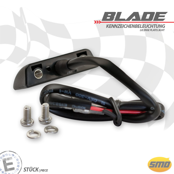 SMD-Kennzeichenbeleuchtung Blade schw. ABS