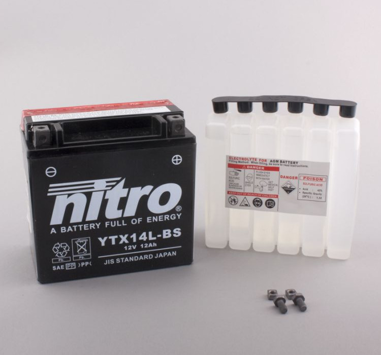 Batterie Nitro YTX14L-BS 12AH MF
