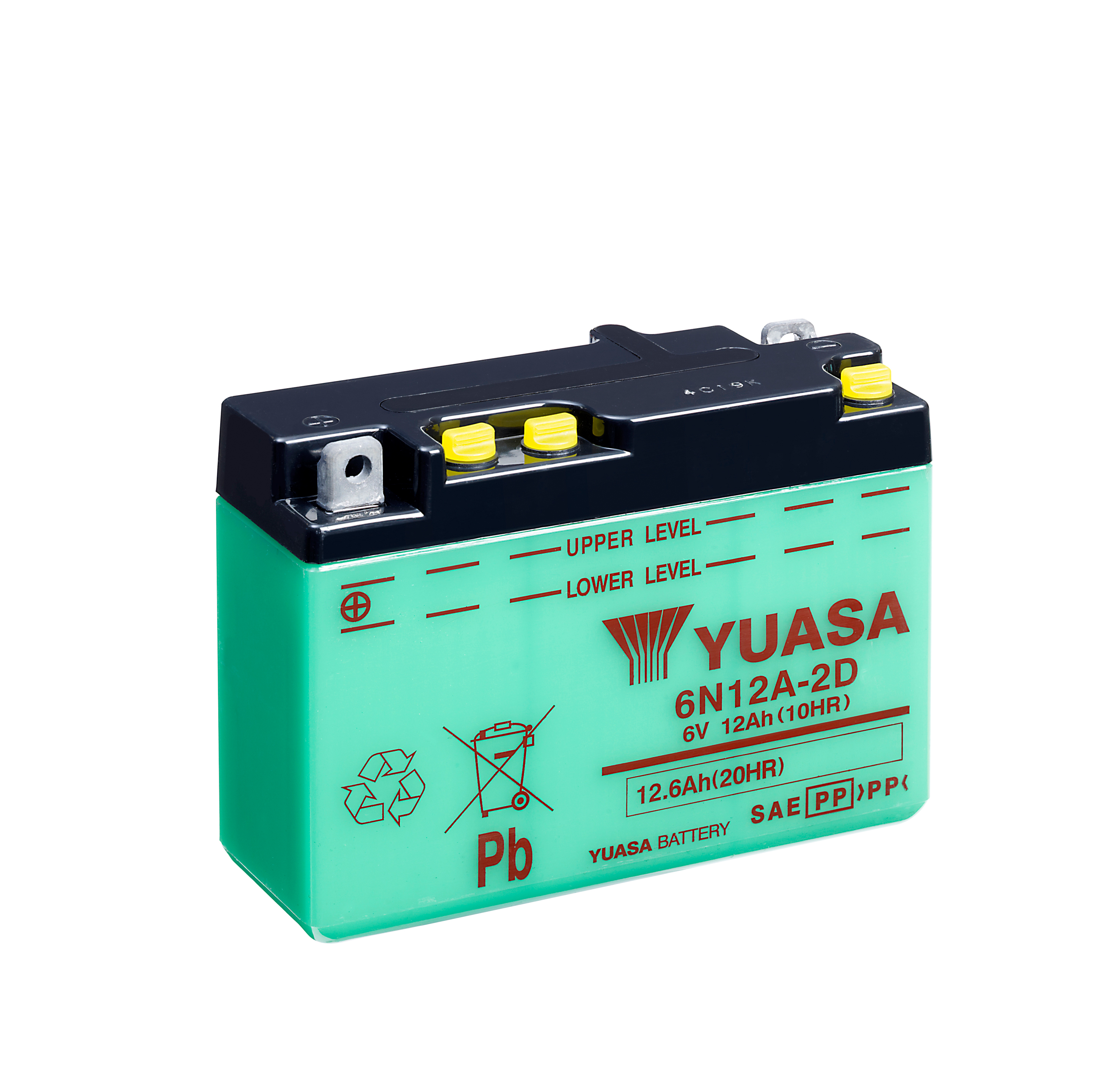 Batterie YUASA 6N12A-2D (DC) ohne Säure 6V/12AH (10 Std.) [156x57x116] Säurefüllmenge 450 ml