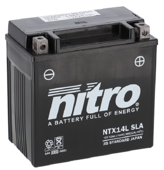 Batterie NITRO NTX14L SLA (WC) Gel 12V/12Ah [150x87x145] CCA=200A