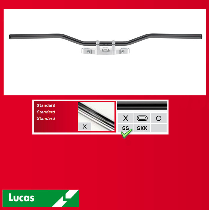 Stahllenker Flyerbar, Stahl, schwarz Stahllenker Flyerbar, Stahl, schwarz