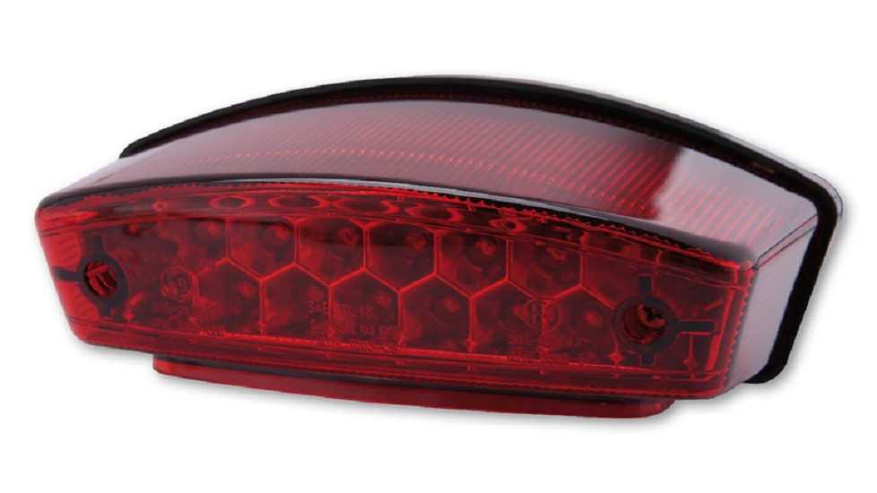 HIGHSIDER smart LED-Rücklicht MONSTER, rotes Glas, E-gepr.