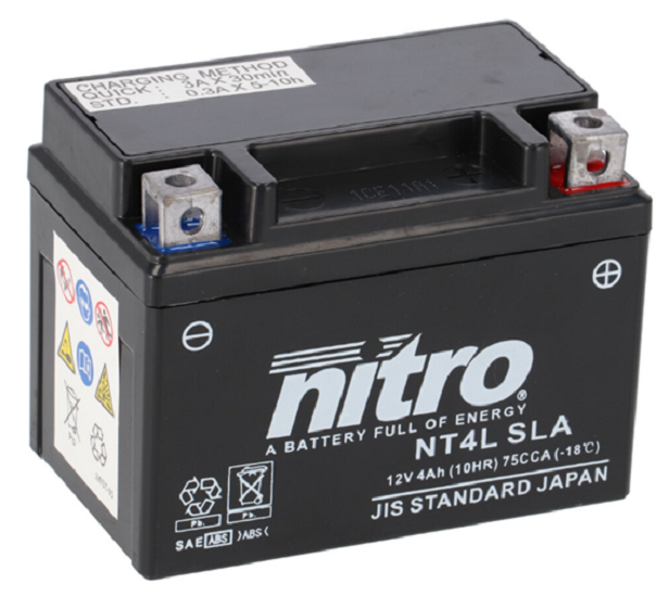 Batterie NITRO NT4L SLA (WC) Gel 12V/4Ah [114x71x86] CCA=75A