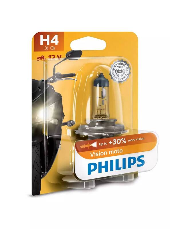 PHILIPS H4 Vision Moto Glühlampe 12V/60/55W - 1 Stck. PHILIPS H4 Vision Moto Glühlampe 12V/60/55W - 1 Stck.