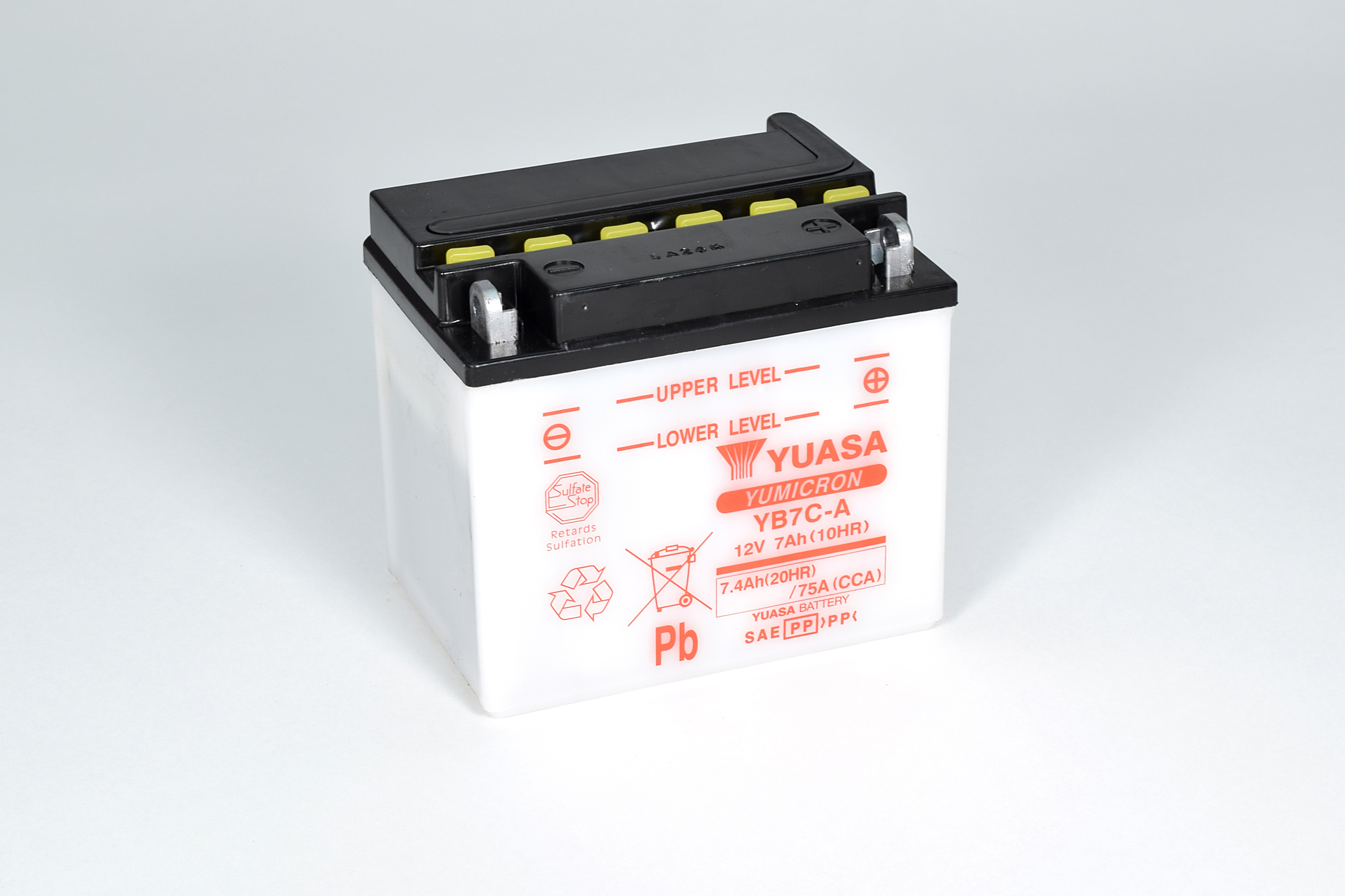 Batterie YUASA YB7C-A (CP) mit Säurepack 12V/7AH (10 Std.) [130x90x114] CCA=75A