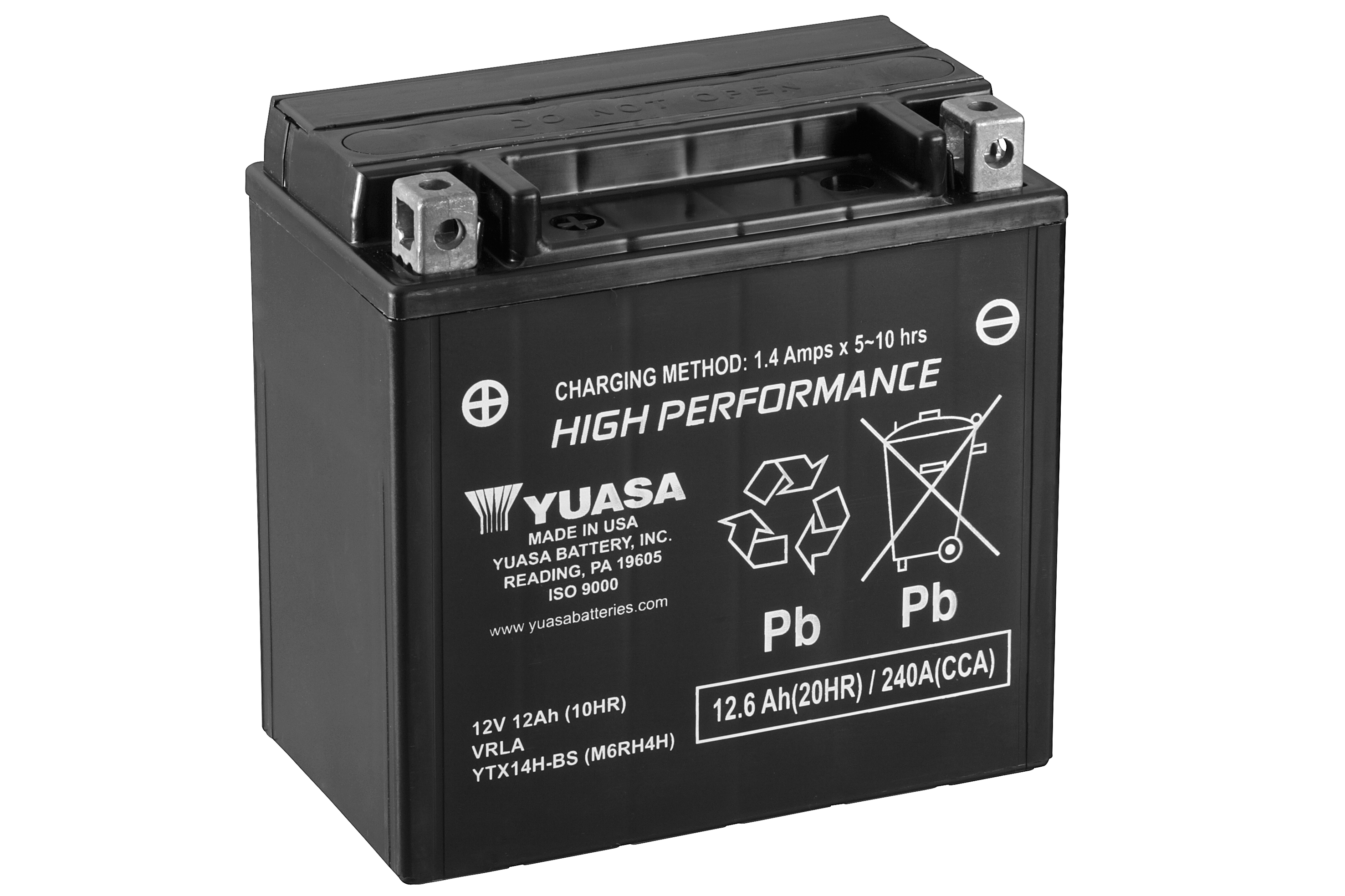 Batterie YUASA YTX14H-BS (CP) mit Säurepack 12V/12AH (10 Std.) [150x87x145] CCA=240A