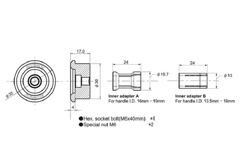 DAYTONA Lenkerendenspiegel Adapter UNIVERSAL