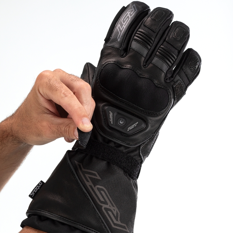 RST Paragon 6 Heated Waterproof Handschuhe Leder/Textil Schwarz Größe L