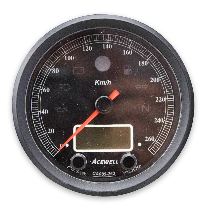 ACEWELL Analog Tacho 260 Km/h Digital DZM ACEWELL Analog Tacho 260 Km/h Digital DZM