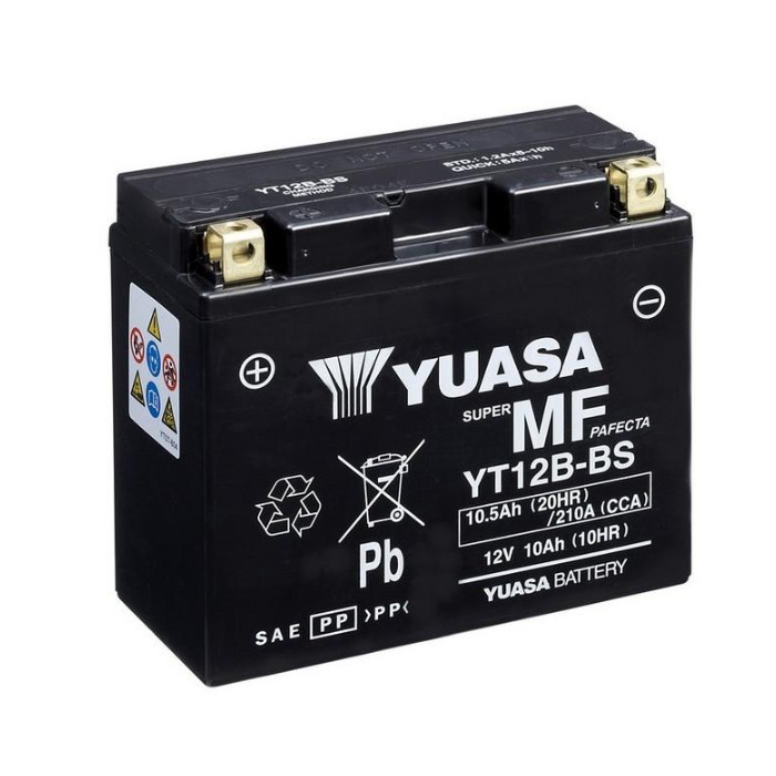 Batterie YUASA YT12B 10 AH WC Batterie YUASA YT12B-BS 10 AH MF