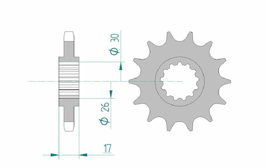 AFAM Standard Stahlritzel vorne 20603 - 530 AFAM Standard Stahlritzel vorne 20603 - 530