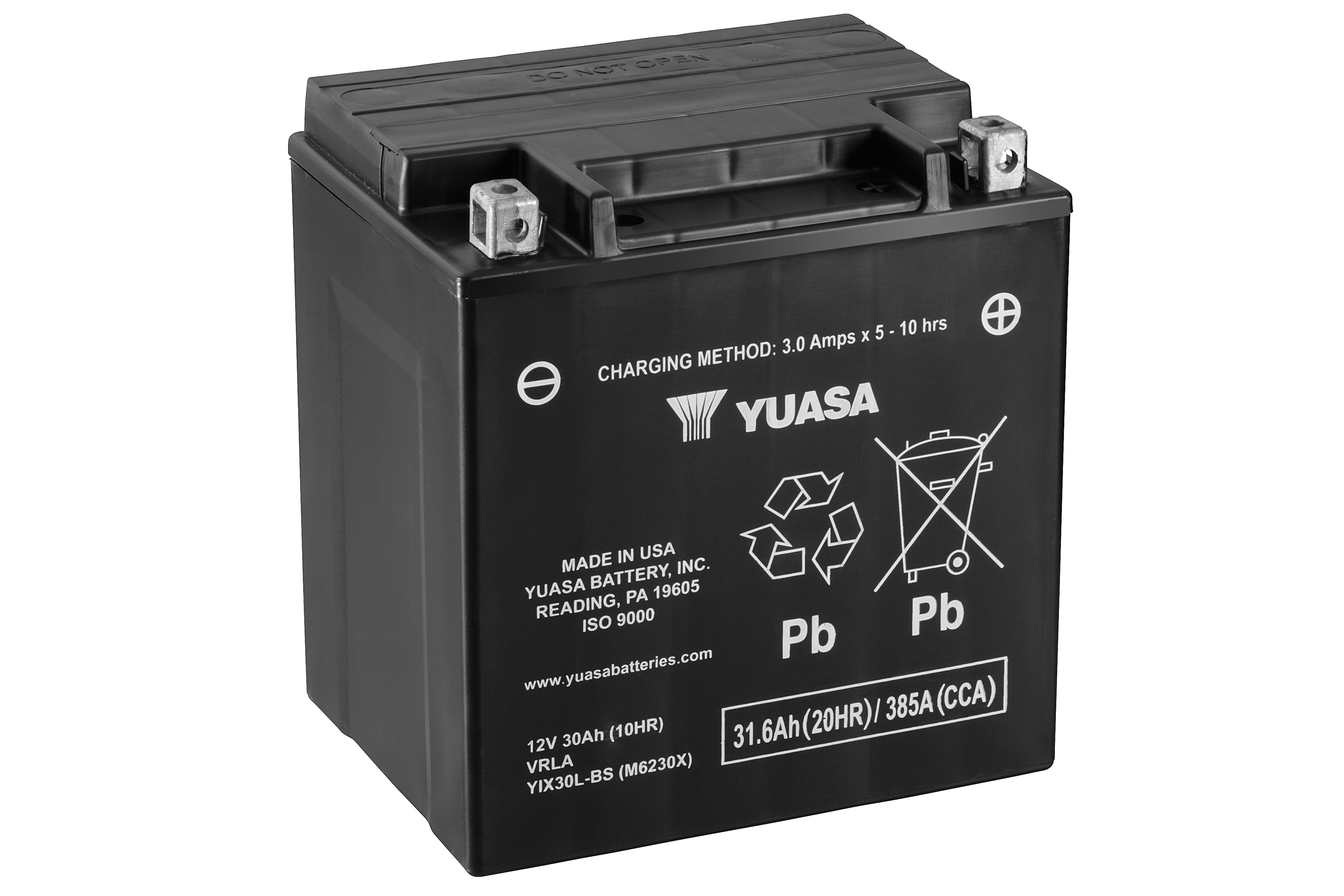 Batterie YUASA YIX30L-BS (CP) mit Säurepack 12V/30AH (10 Std.) [166x126x175] CCA=400A