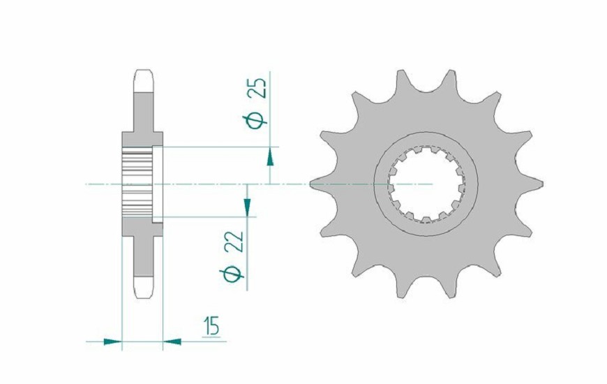 AFAM Standard Stahlritzel vorne 24506 - 525