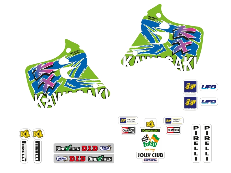 TECNOSEL Complet Set Team passend für Kawasaki 1993 TECNOSEL Complet Set Team passend für Kawasaki 1993