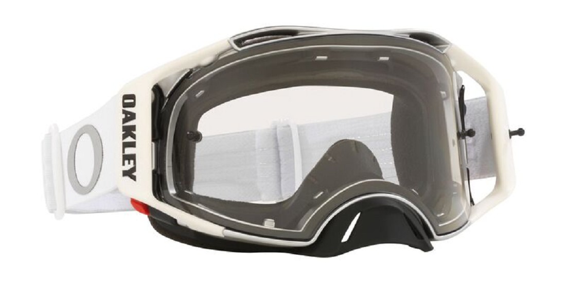 OAKLEY Airbrake MX Goggle - Tuff Blocks White Klare Linse