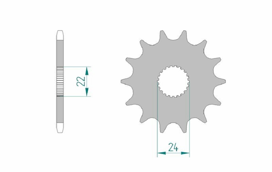 AFAM Standard Stahlritzel vorne 61201 - 520 AFAM Standard Stahlritzel vorne 61201 - 520