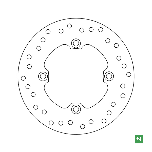 Bremsscheibe DF4059A (4 mm) ,starr Ø aussen/innen: 220/105 mm, Lochkreis: 125 mm 4-Loch (10,5 mm)