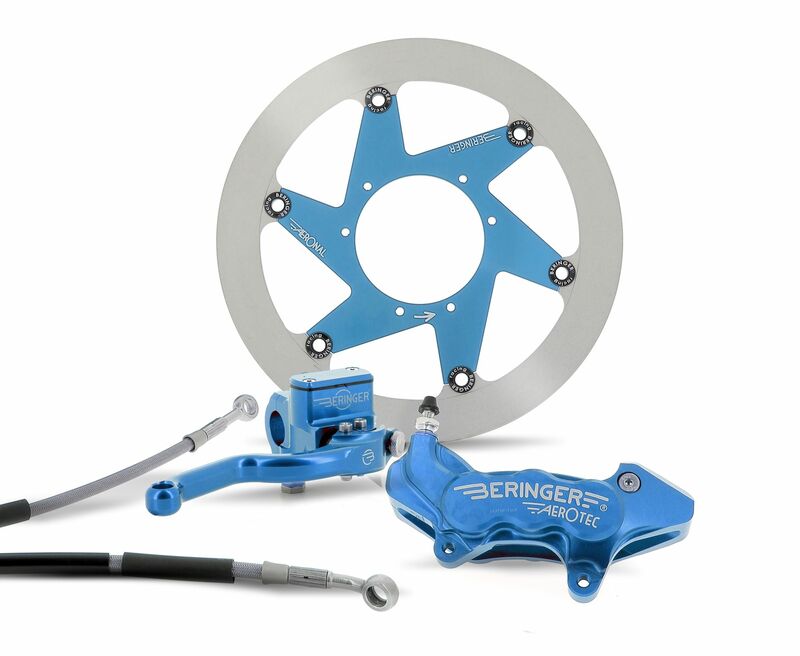 BERINGER Top Race Bremsenkit Rad 17 Bremssattel Aerotec® radial 4 Kolben blau