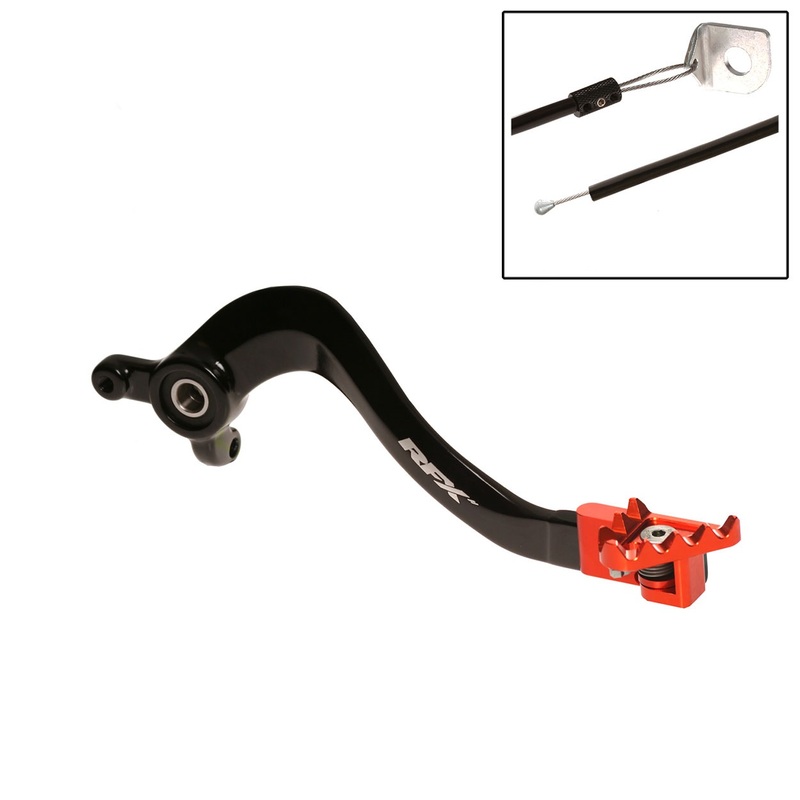 RFX Pro FT Hinterradbremshebel (Schwarz/Orange) - passend für KTM SX85