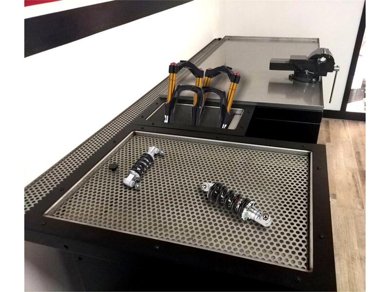 BIKE-LIFT Werkbank für Aufhängungsreparaturen - 230x80x90cm - MF-SB 2300