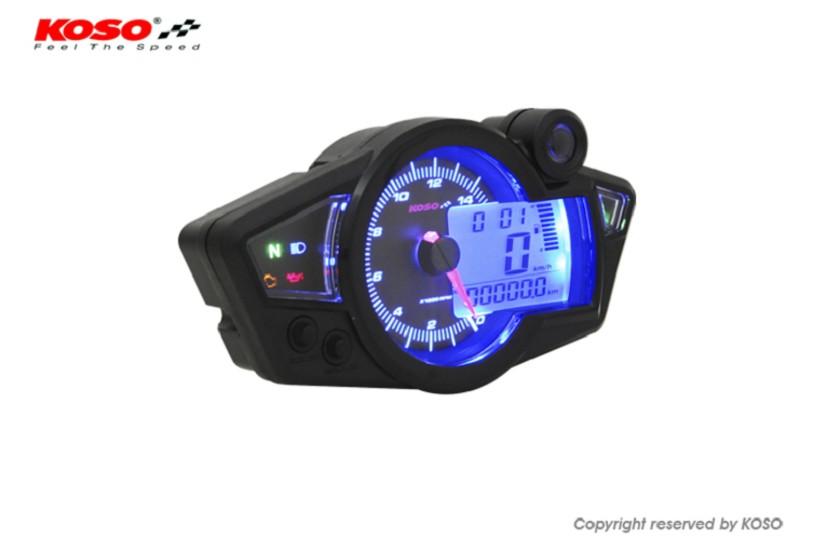 KOSO Multifunktions-TachometerRX1N+ GP Style II Hintergrund schwarz Universal