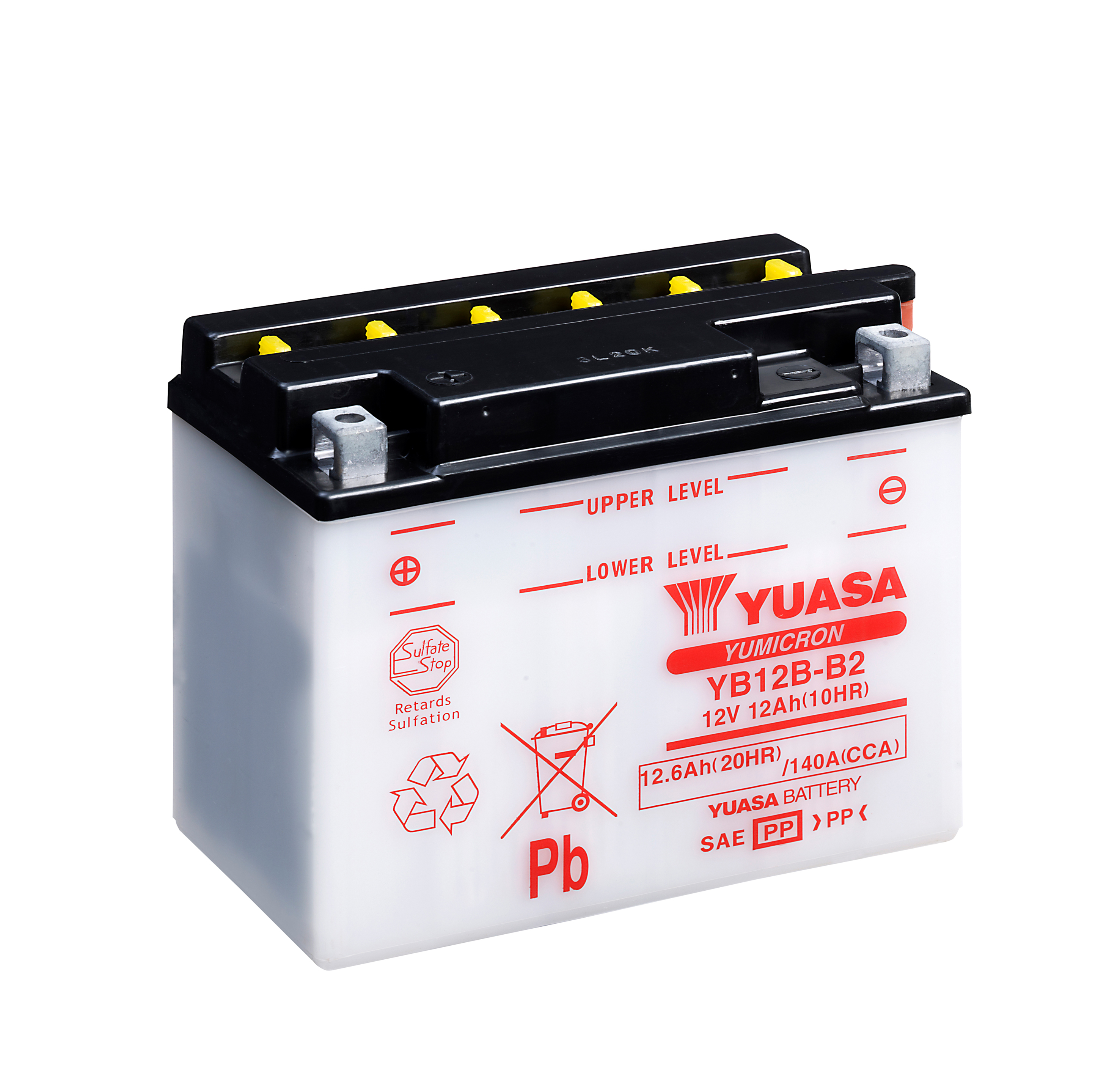 Batterie YUASA YB12B-B2 (DC) ohne Säure 12V/11AH (10 Std.) [160x90x130] CCA=140A Säurefüllmenge 800 ml
