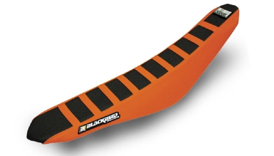Sitzüberzug Blackbird Zebra passend für KTM EXC,EXC-F 125 und mehr Sitzüberzug Blackbird Zebra schwarz/orange passend für KTM