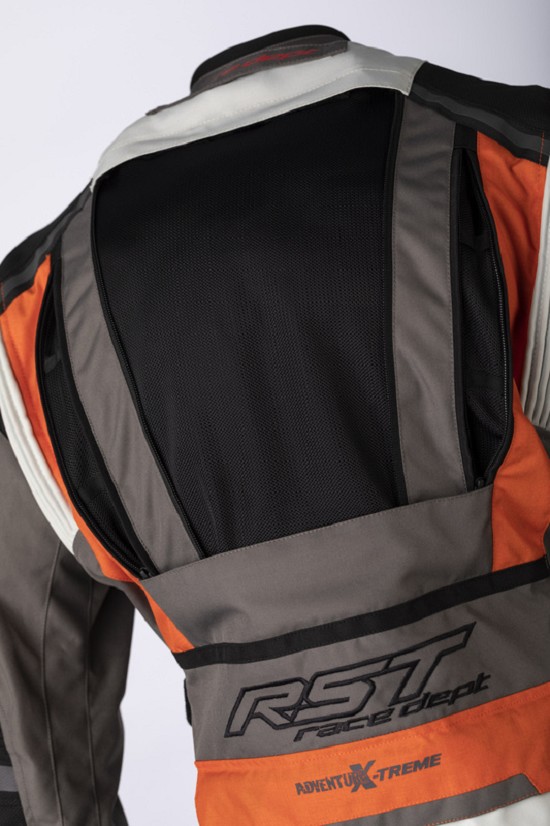 RST Race Dept Adventure X-Treme CE Textil-Jacke - Grau/Ice/passend für KTM Orange Größe M