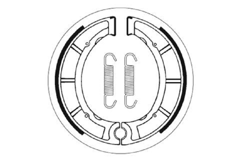 Bremsbacke SBS 2035 Maße: 160 x 25
