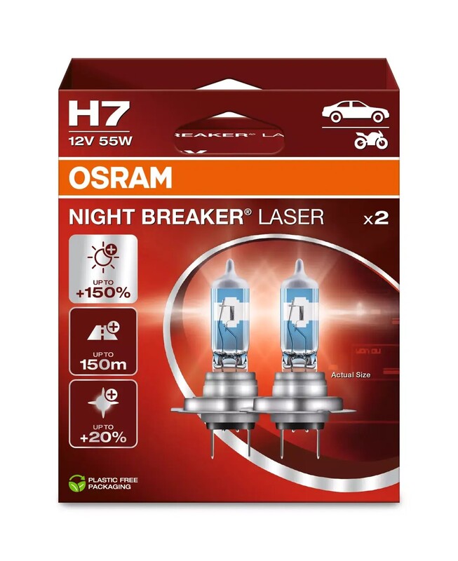 OSRAM H7 Night Breaker Laser Glühlampen 12V 55W PX26d - paarweise OSRAM H7 Night Breaker Laser Glühlampen 12V 55W PX26d - paarweise