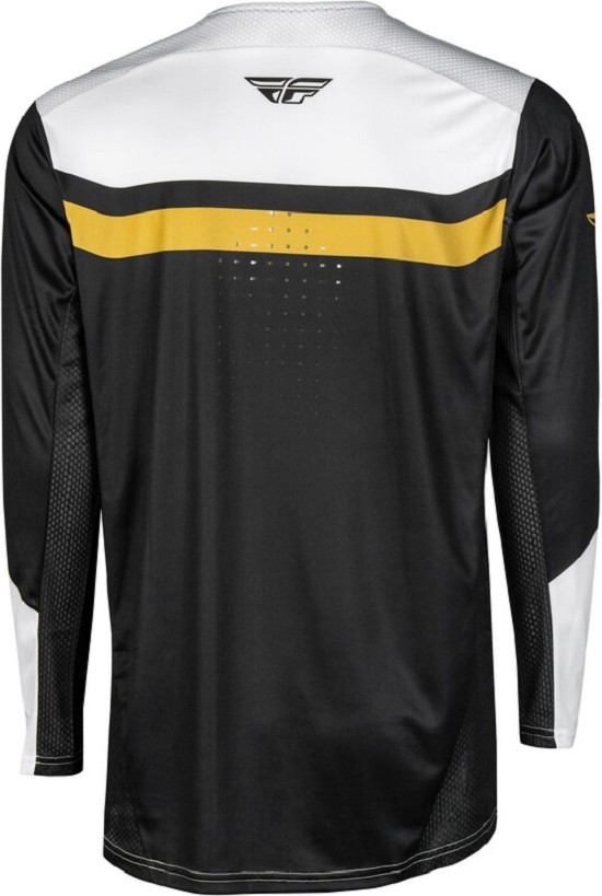 FLY RACING Rayce Jugend Fahrrad-Jersey - Weiß/Schwarz/Gold