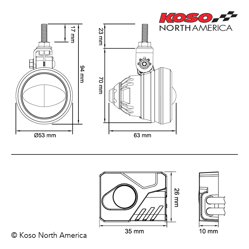 KOSO Aurora LED Nebelscheinwerfer-Kit