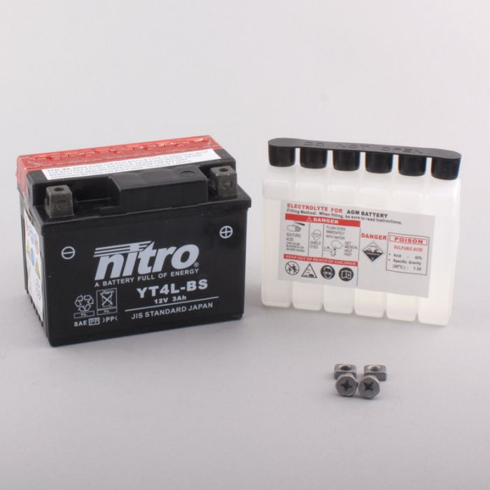 Batterie Nitro YT4L-BS 3AH MF Batterie Nitro YT4L-BS 3AH MF