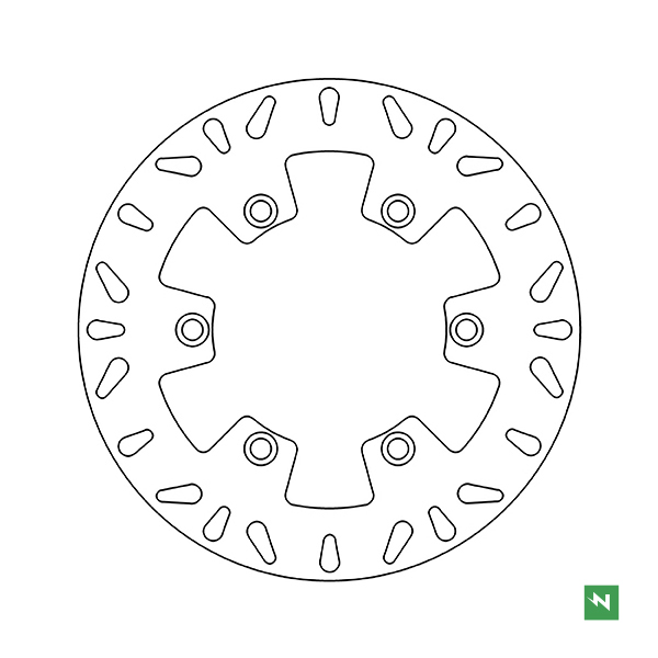 Bremsscheibe DF4022A (4 mm) ,starr Ø aussen/innen: 260/121,2 mm, Lochkreis: 142 mm 6-Loch (10,6 mm)