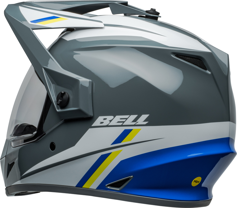BELL MX-9 Adventure MIPS Helm - Alpine Gloss Gray/Blue