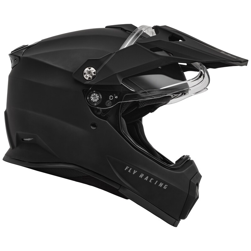 FLY RACING Trekker Solid Helm - Mattschwarz