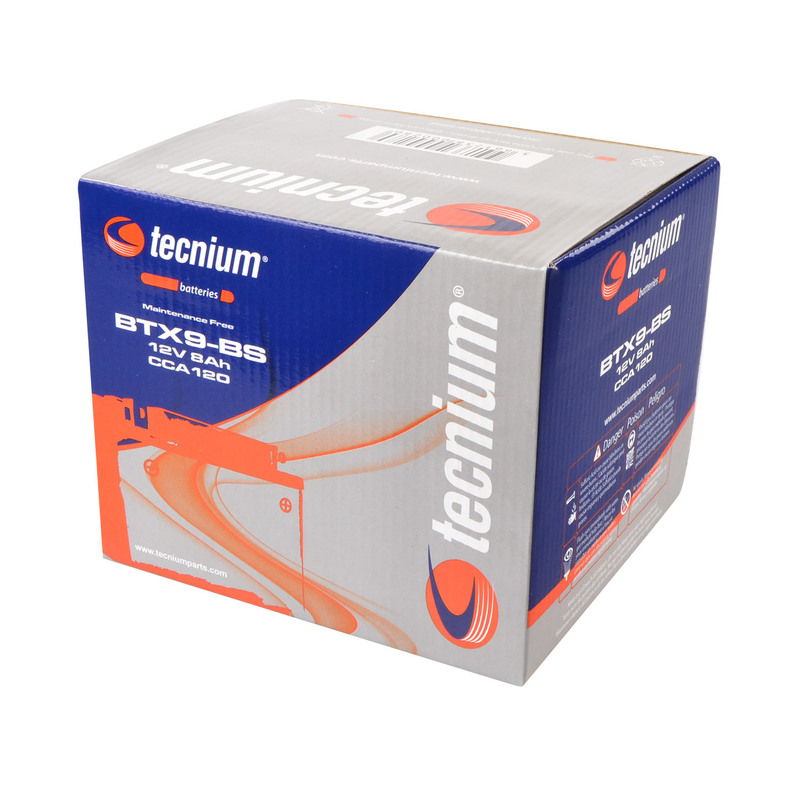 TECNIUM Wartungsfreie Batterie mit Säurepack - BTX9-BS