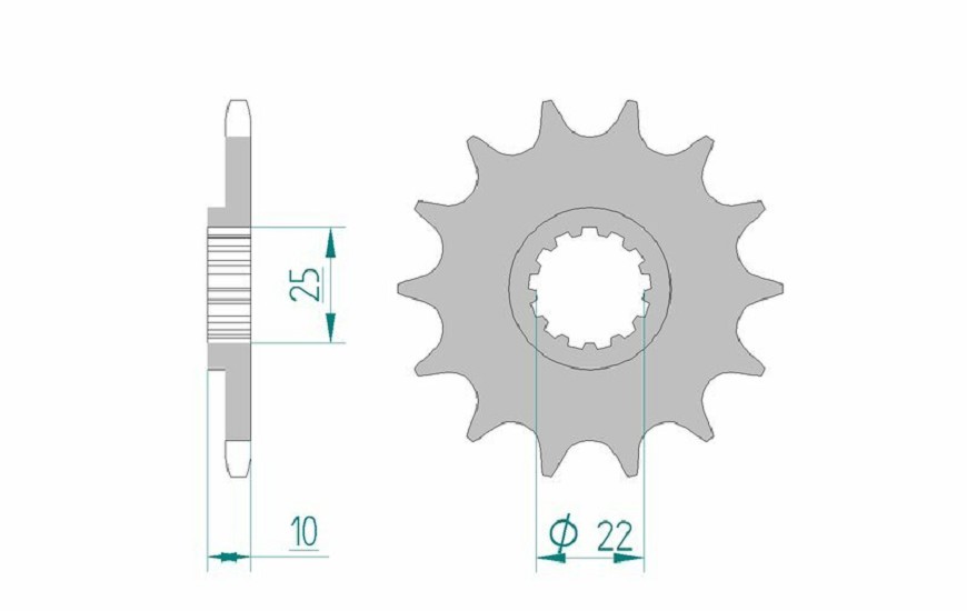 AFAM Standard Stahlritzel vorne 21510 - 520 AFAM Standard Stahlritzel vorne 21510 - 520