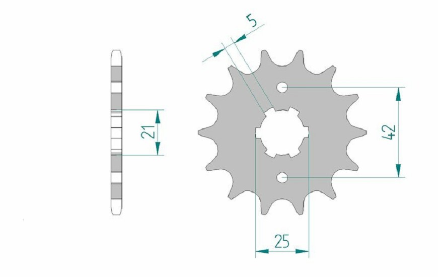 AFAM Standard Stahlritzel vorne 21301 - 520 AFAM Standard Stahlritzel vorne 21301 - 520