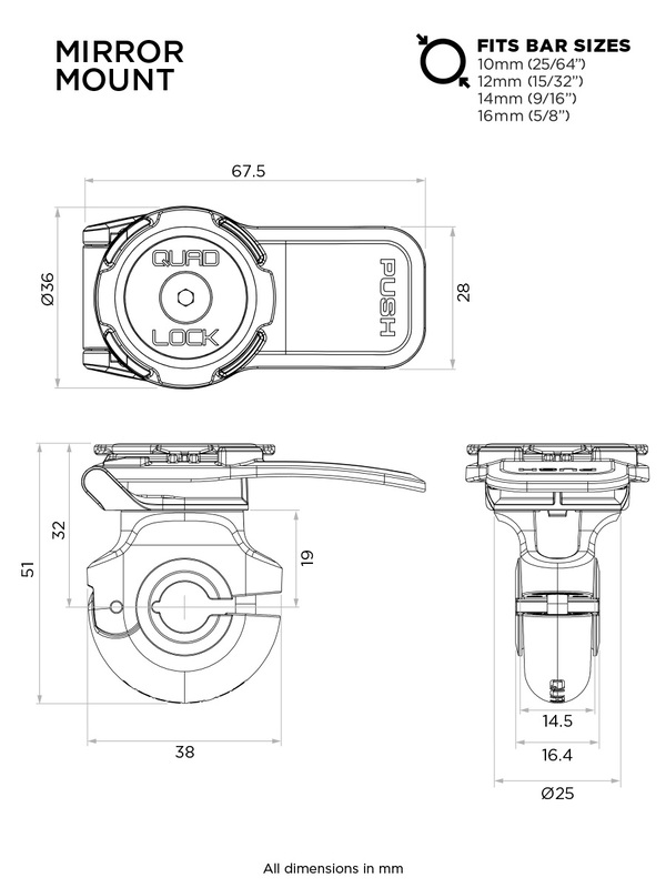 RAM MOUNTS X-Grip® Telefonhalterung mit kurzem Arm und großer Lenkerbasis