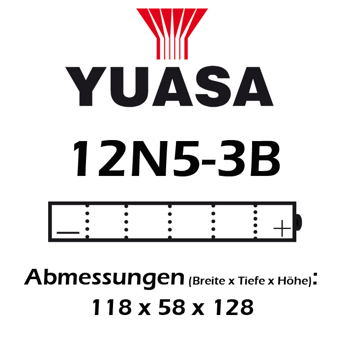 Batterie YUASA 12N5-3B 5 AH