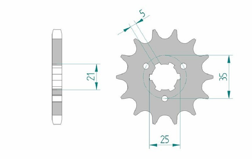 AFAM Standard Stahlritzel vorne 22502 - 530 AFAM Standard Stahlritzel vorne 22502 - 530