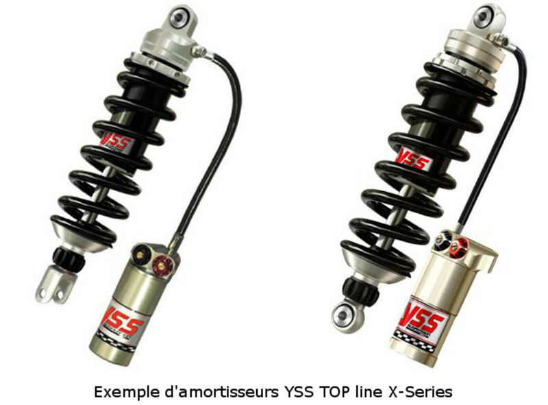 YSS Hinterrad-Doppeldämpfer Federn linear schwarz 46-55-300 YSS-Hinterrad-Doppeldämpfer Gas