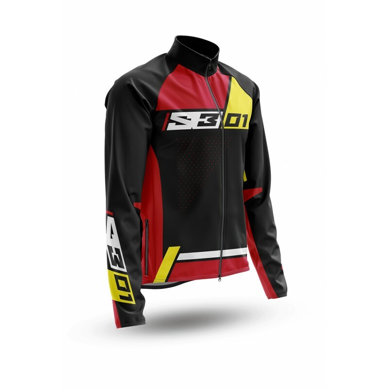 S3 Kollektion 01 Jacke - Schwarz/Rot Größe L