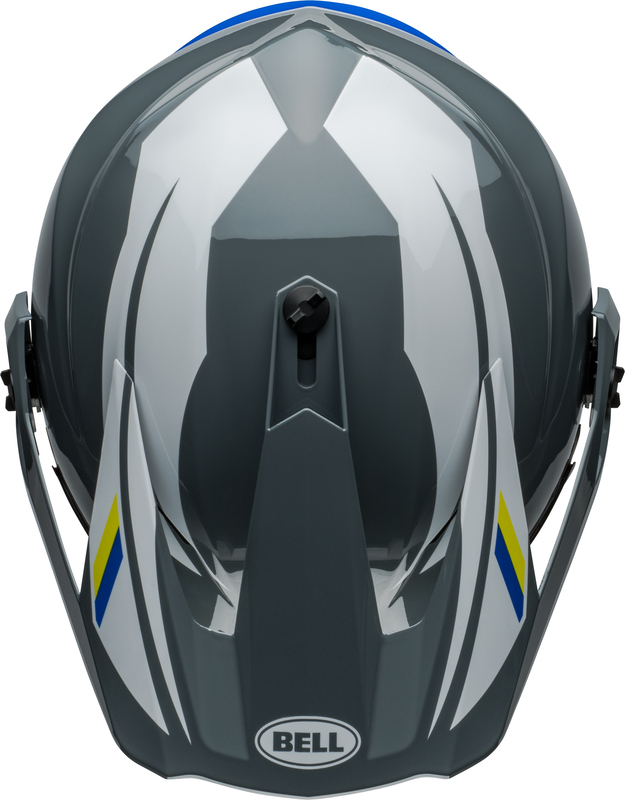 BELL MX-9 Adventure MIPS Helm - Alpine Gloss Gray/Blue